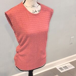 Dusty Coral Stretchy Ruched Top